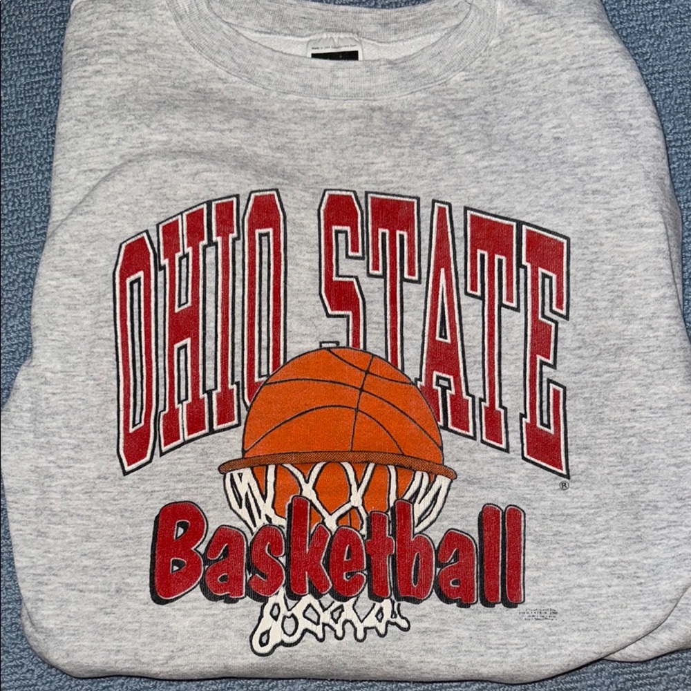 Tultex Gray Ohio State Basketball Sweatshirt